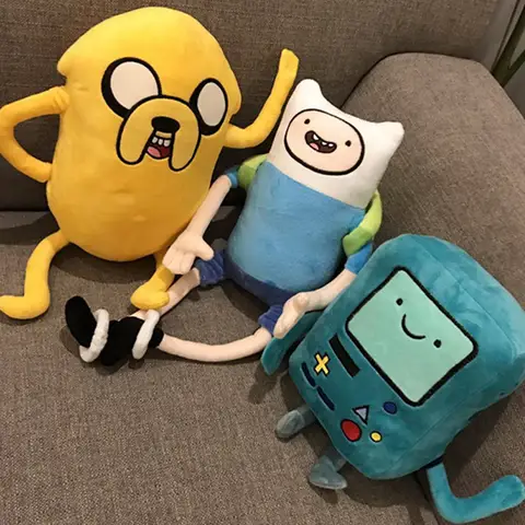 28-42cm Finn Jake BMO miękkie wypchane lalki zwierząt kreatywna przygoda czas pluszowe zabawki Cartoon wypchane lalki prezenty dla dzieci