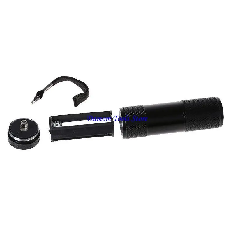 57BE Mini Detection 9 LED UV Flashlight Blacklight Torch Light Lamp New