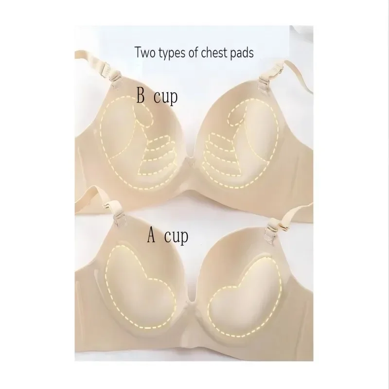 Dámská bezešvá podprsenka Sexy Push Up Bralette Bez kostic Dívky Studentky Prodyšné spodní prádlo Módní 3/4 Cup Bez kostic Dámské spodní prádlo - náhled 6
