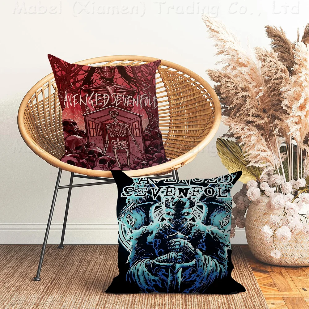 A-Avenged S-Sevenfold Cushion Cover Car Throw Pillow Case For Sofa Car Christmas Gift 40x40cm 45x45cm