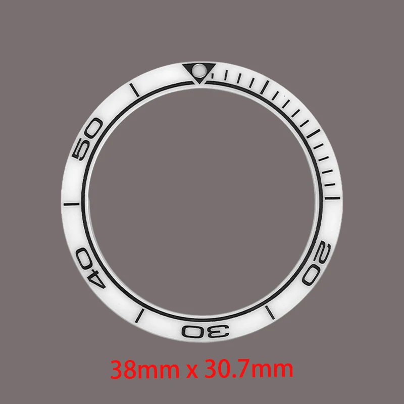38mmx30.7mm Tilt Ceramic Bezel Insert Ring Fits For SKX007 SKX009 SRPD SUB Case NH35 NH36 Watch Case Bezel Ring Accessories