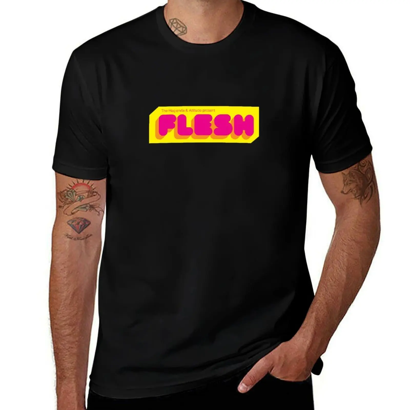 Camiseta Flesh Hacienda & Attitude, camiseta de algodón para hombre, camiseta de verano