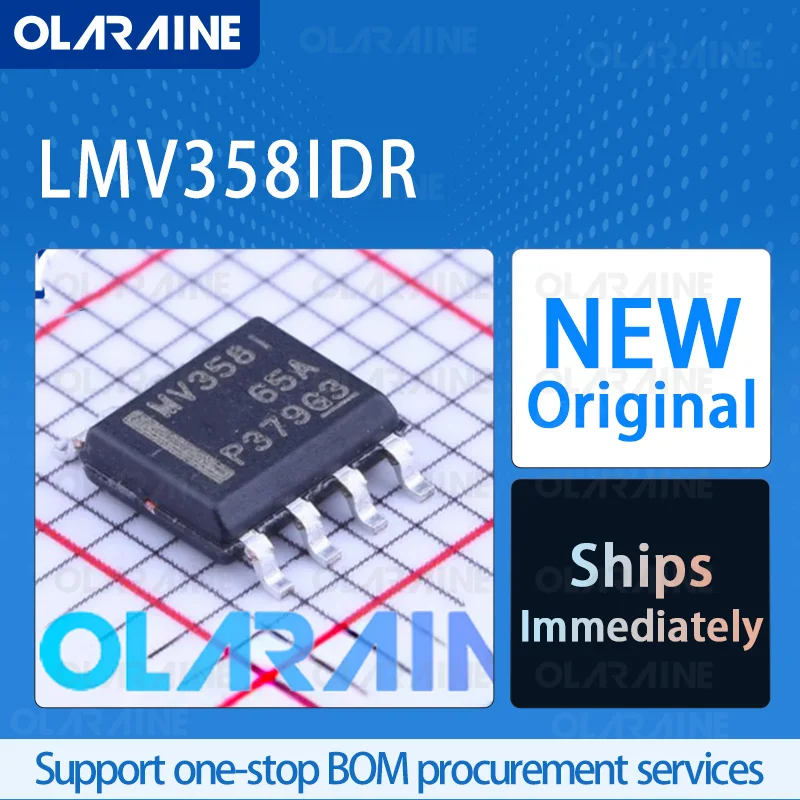 

10/50/100Pcs LMV358IDR SOIC-8 original ic chip Operational amplifiers RoHS 2 Channel SR -1 V/us Vos - 7 mV Ib -250 nA