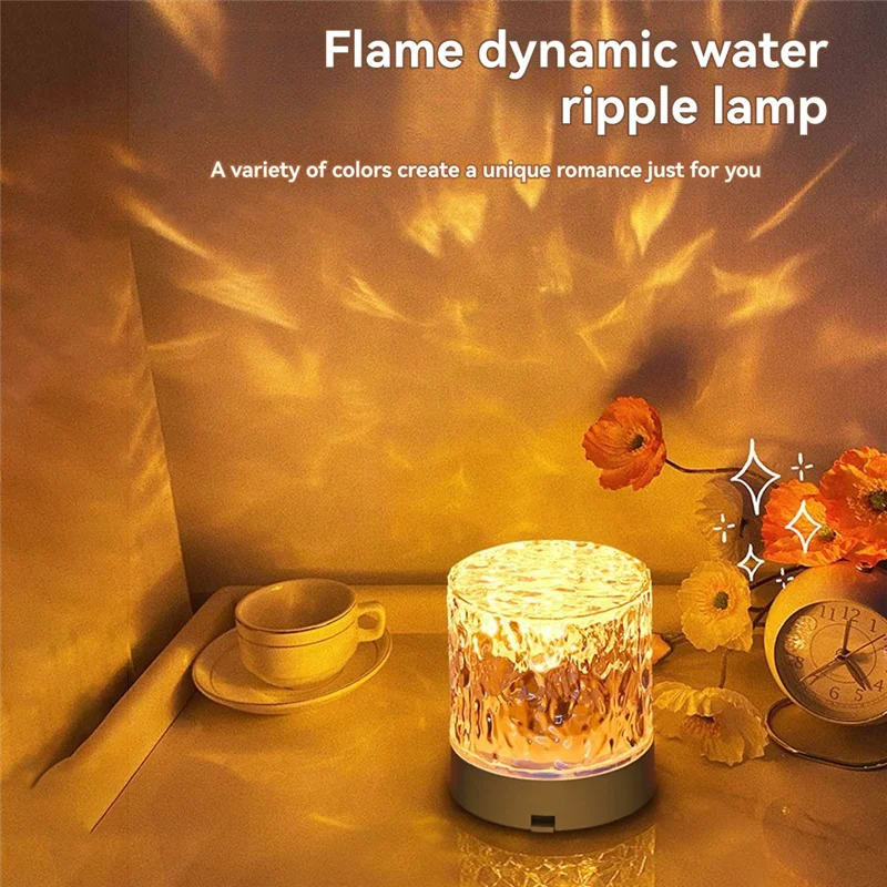 Lampu Malam LED Riak Air Dengan 16 Warna Dengan Remote Lampu Malam Isi Ulang Lampu Ambient Kamar Tidur