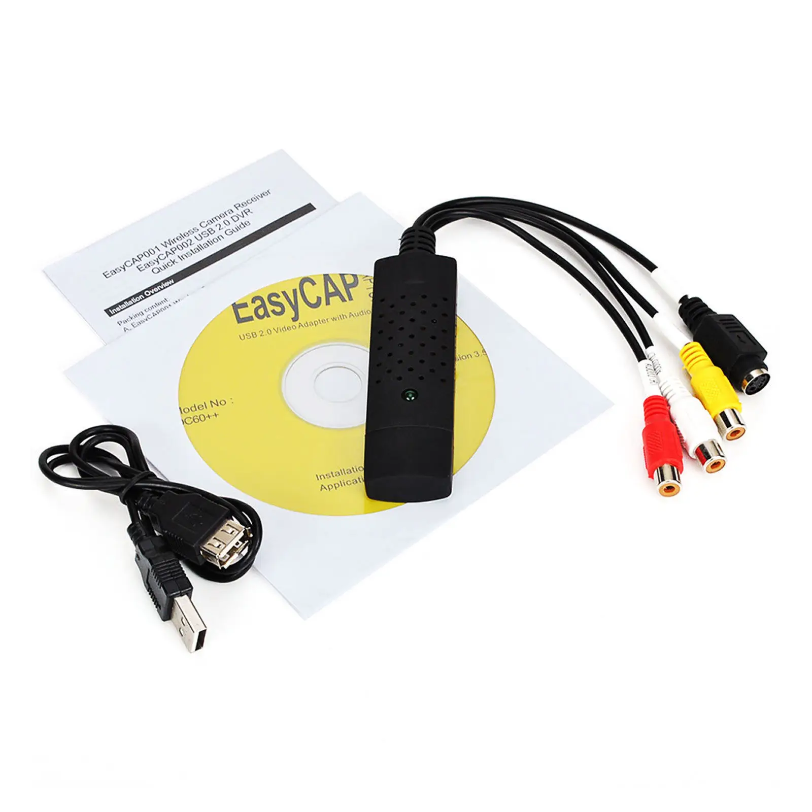 Kabel Kaart Adapter Connector Vhs Tape Pc Dvd Converter Audio Capture S-Video Ingangsresolutie Usb Apparaat Mobiel