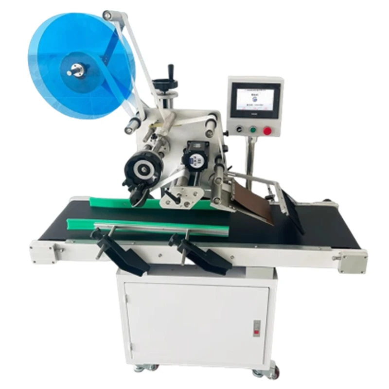 Etichettatrice piatta completamente automatica etichettatrice espressa etichettatrice autoadesiva per cosmetici con scatola per imballaggio a macchina singola
