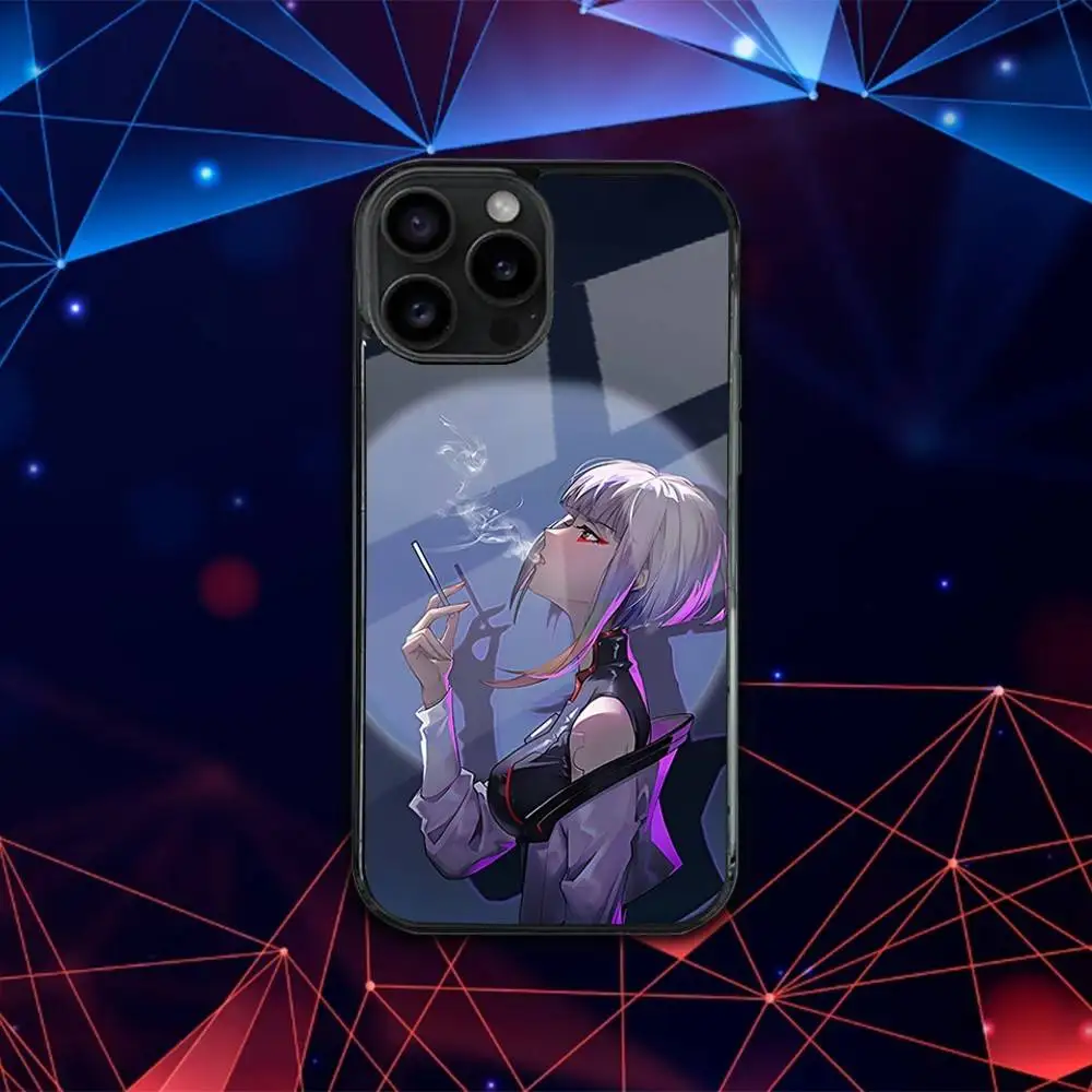 حافظة هاتف L-Lucy Game C-Cyberpunk لهاتف iPhone 17,16,15,14,13,12,11,Pro,Max,Plus,Mini,SE4,E شحن لاسلكي Magsafe مغناطيسي