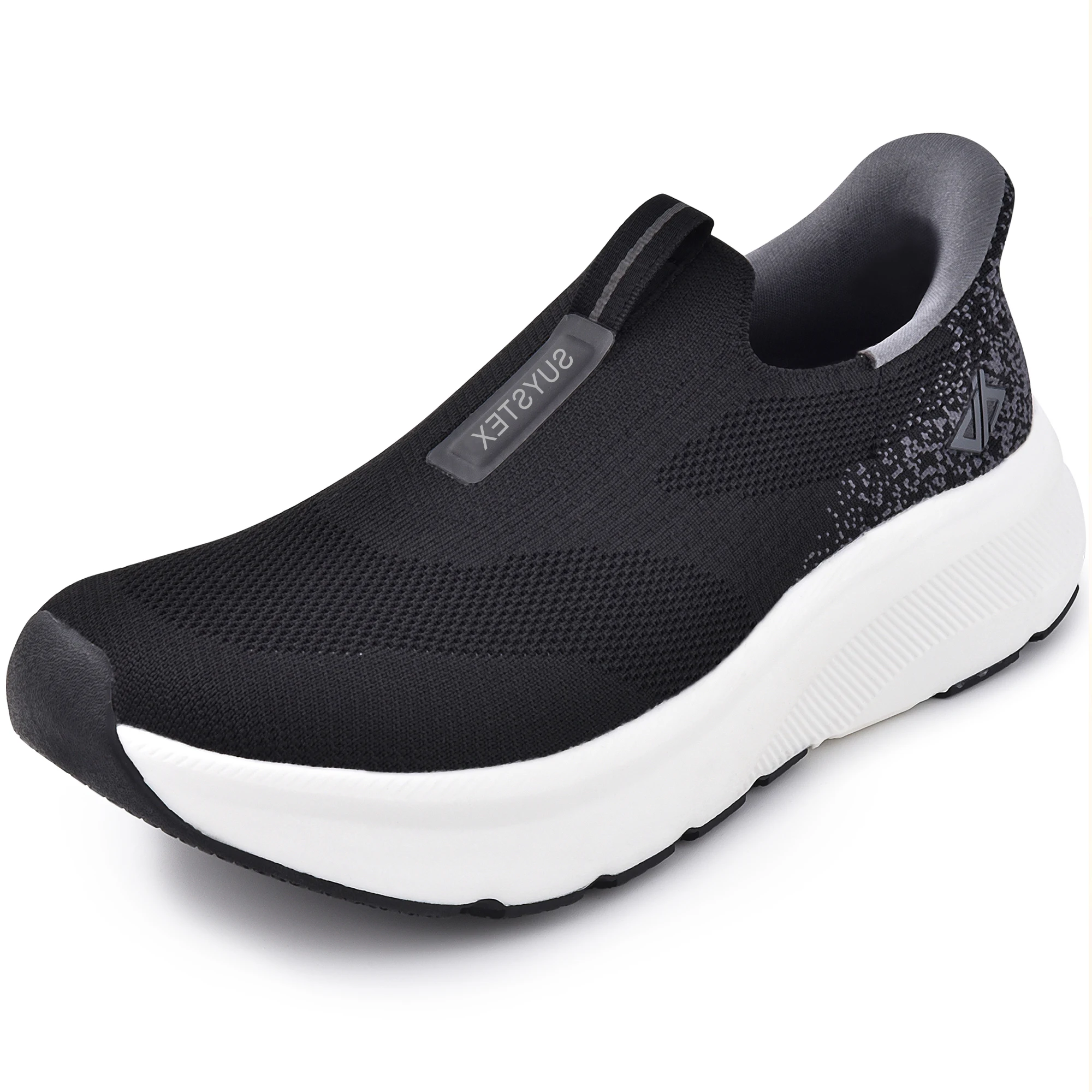 

Mens Slip in Free up Hands Shoes Wide Toe Box Arch Support Orthopedic Walking Sneakers Cushioned Thick Zero Drop Sole Metatarsal