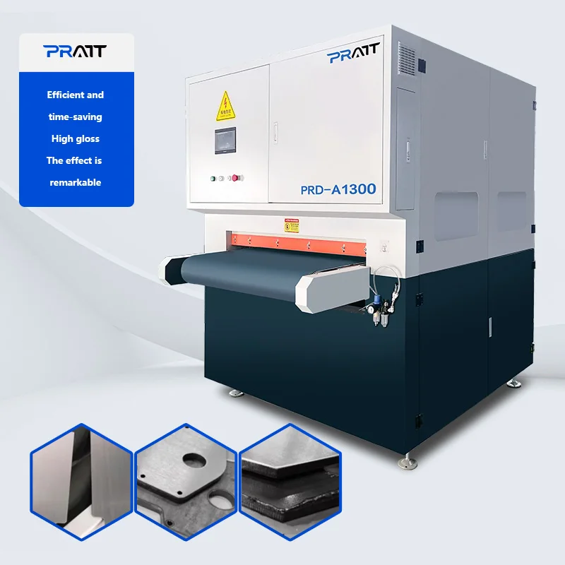 Fully Automatic Wide Belt Stainless Steel Sheet Grinding Polishing Deburring Machine Metal Plate Burrs Finishing PLC