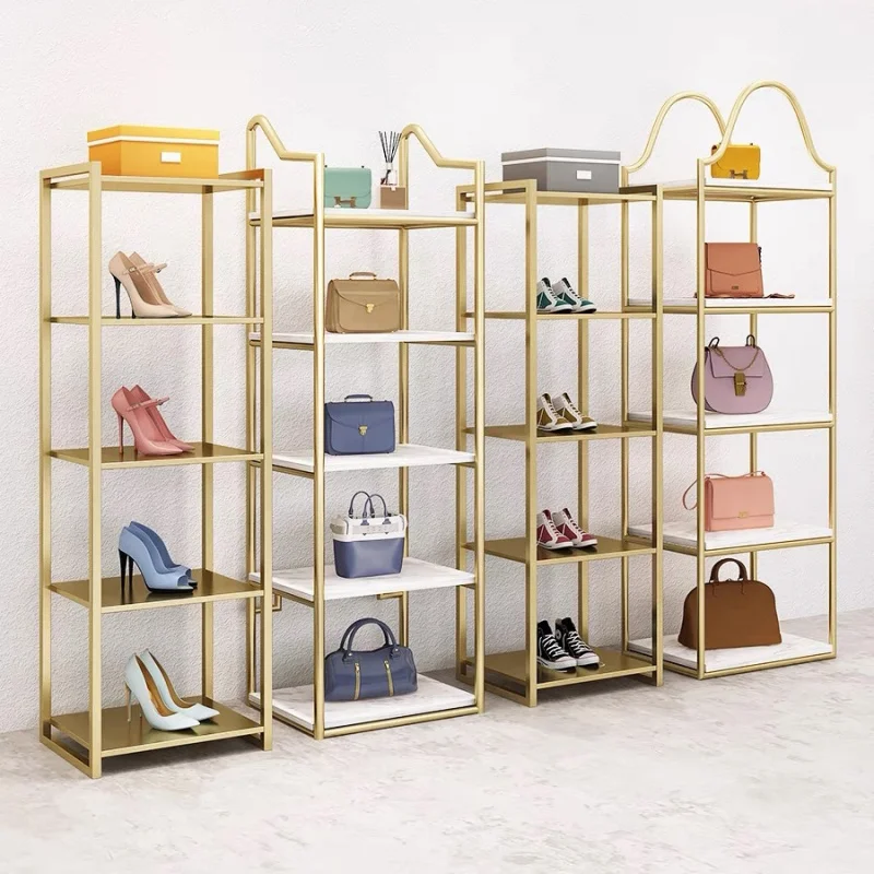 customized.Shoe Shop Display Stand Decoration Ideas Boutique Store Shoes Display Racks Shiny Shoe Display Shelf  Retail