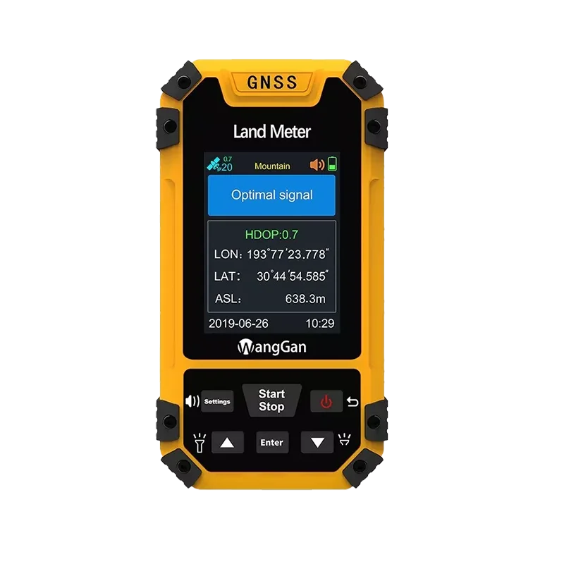 عداد الأرض GNSS، شاشة ملونة، خريطة في الوقت الحقيقي، البث الصوتي، بطارية مزدوجة، صناعية 3 مقاومة، قياس المنطقة للزراعة