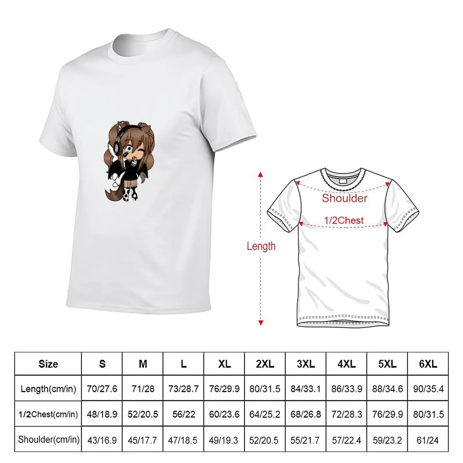 Gacha Life - Cute Gacha Girl - T-Shirt rapper graphic tees summer clothes oversized t shirt men