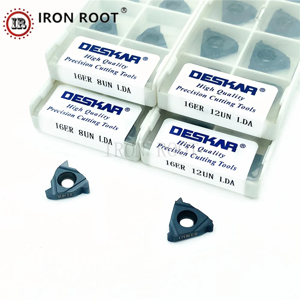 DESKAR 16ER 16IR 8UN 10UN 11UN 12UN 14UN 16UN 18UN 20UN 24UN LDA Thread Carbide Insert CNC Thread Lathe Tool For SER Tool Holder