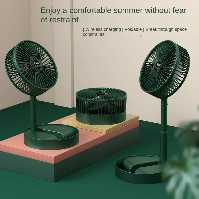 Desktop Foldable Retractable Small Fan Mini Portable Charging USB Home Low Noise High Duration Standby Office Home Fan Accessory