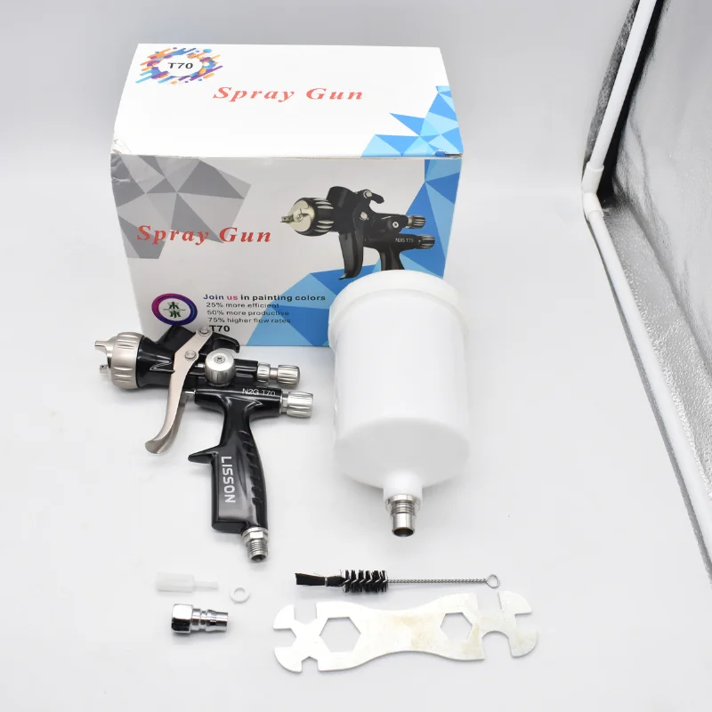 HVLP spray gun LISSON paint spray gun 1.3mm 600cc cup professional spray gun for car and motorcycle spraying