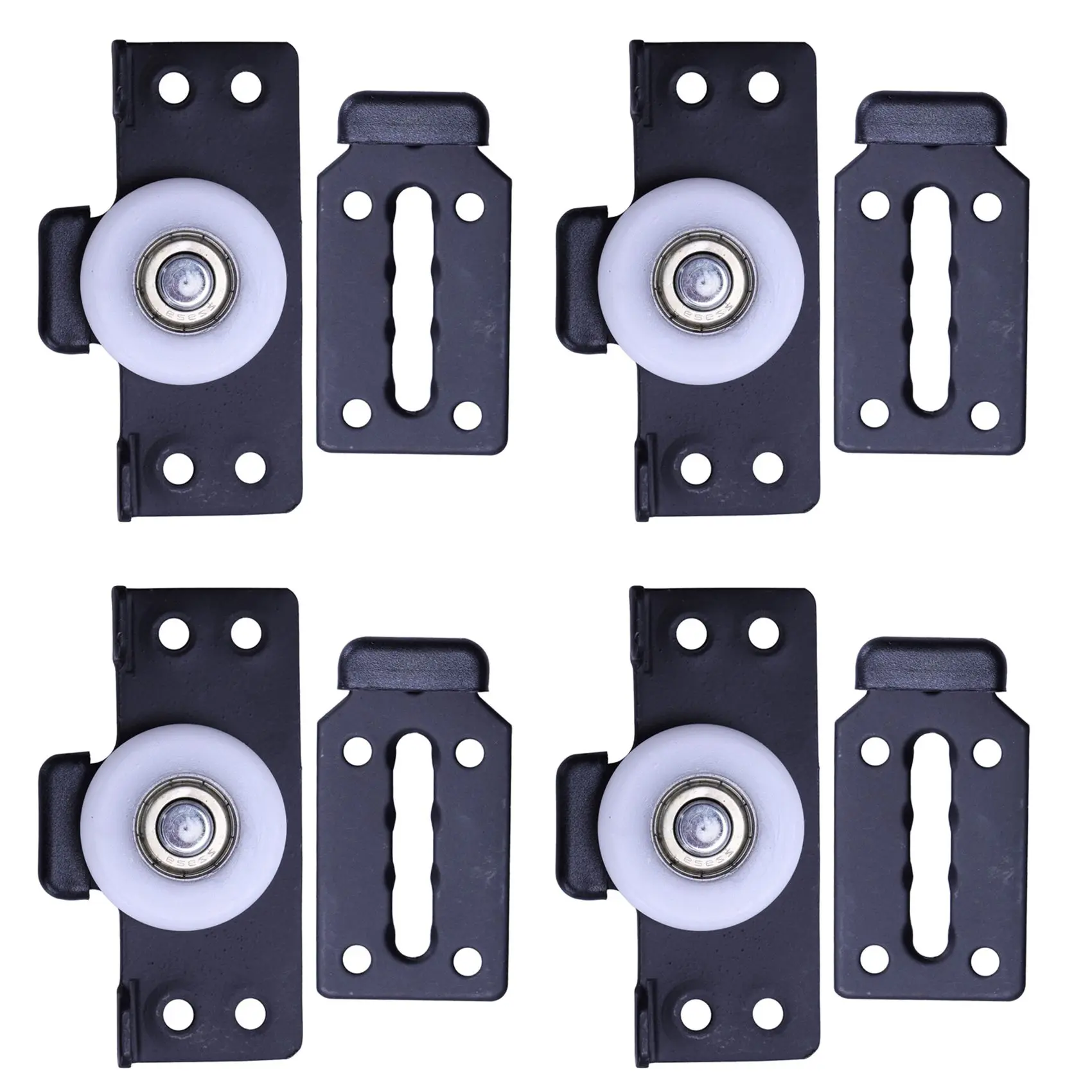AS60-4X Hardware Accessoires 2 Stuks Schuifdeur Garderobe Katrollen Houten Deur Schuifdeur Kleine Hangende Wielen Deur Wielen