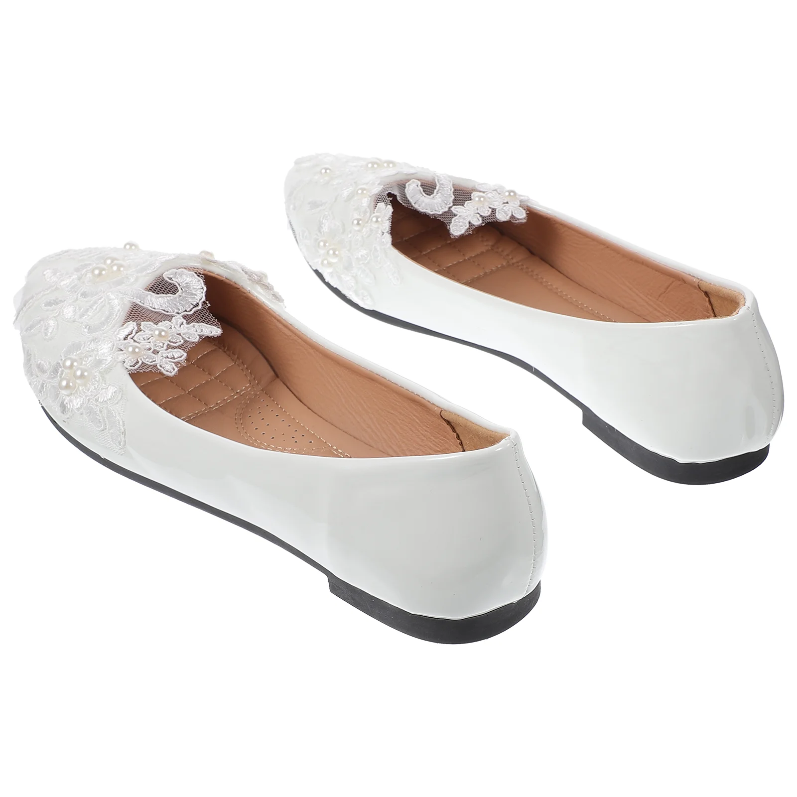 

Ultra Lightweight Breathable Women Lace Shoes Fashion On Bridal Wedding Party Daily Life Flat Heels Pumps Soft