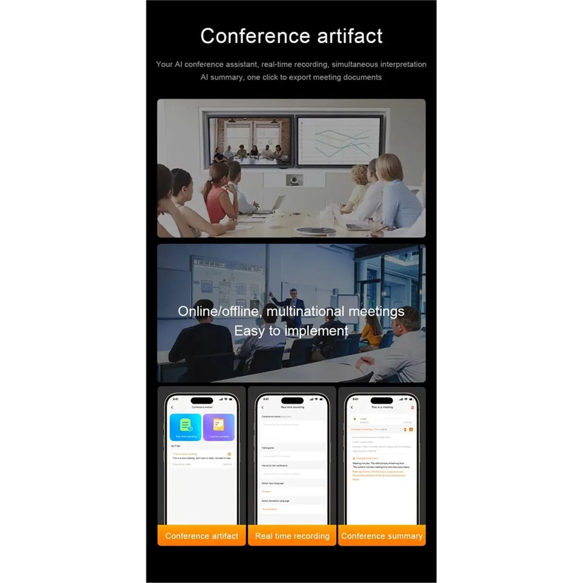 

AI Translator Recorder Photo Translation App Simultaneous Interpretation is Compact, Portable, and Private.