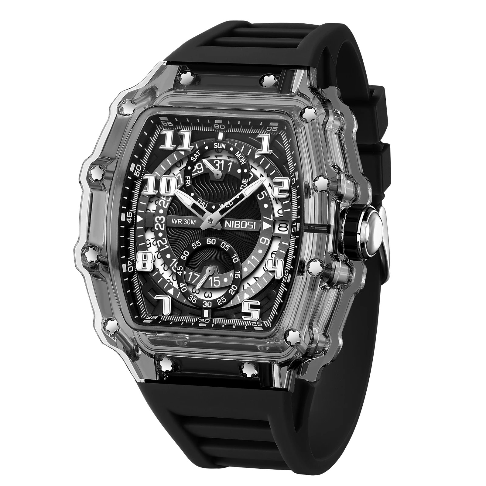 الرجال ريترو الشرير تونيو التناظرية الهيكل العظمي ساعة رياضية التناظرية موضة ساعة معصم الهيكل العظمي تونيو الساعات للرجال Reloj Hombre