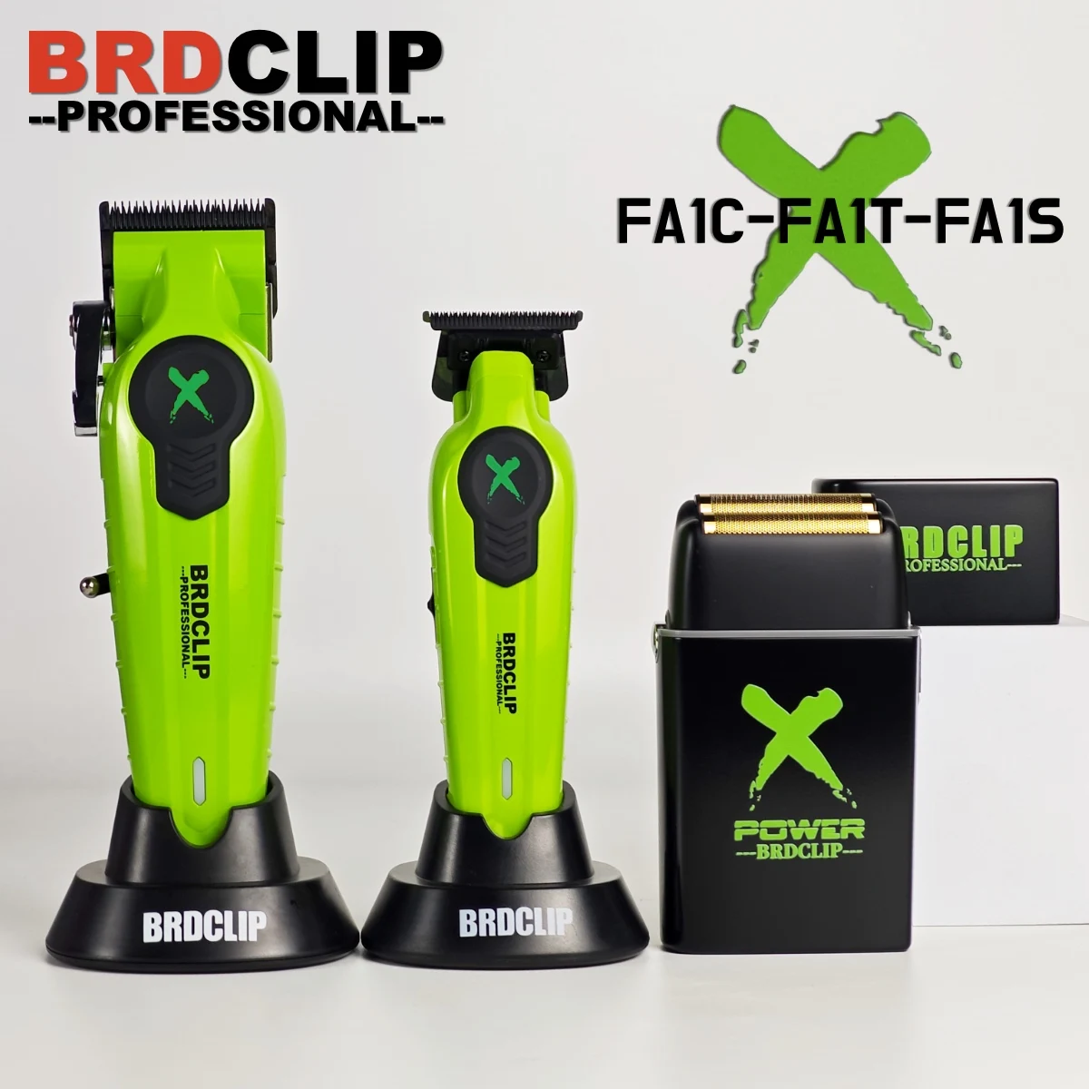 

Professional Electric Hair Clipper Trimmer Shaver BRDCLIP X Series Set Gradient Salon Hair Styling Tool DLC Coated Fade Blade
