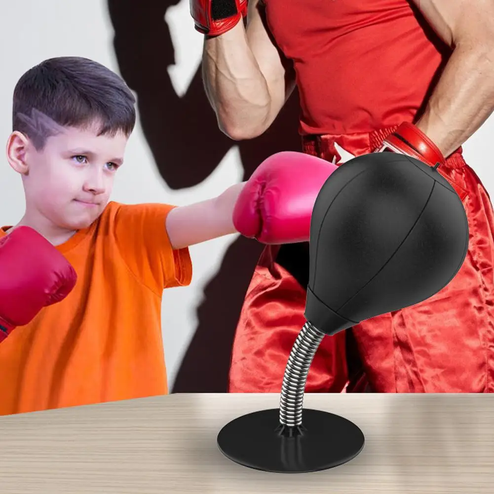 Bolsa de boxeo de escritorio para adultos y niños, bola con ventosa, mesa de boxeo, herramienta de velocidad, entrenamiento, alivio del estrés,