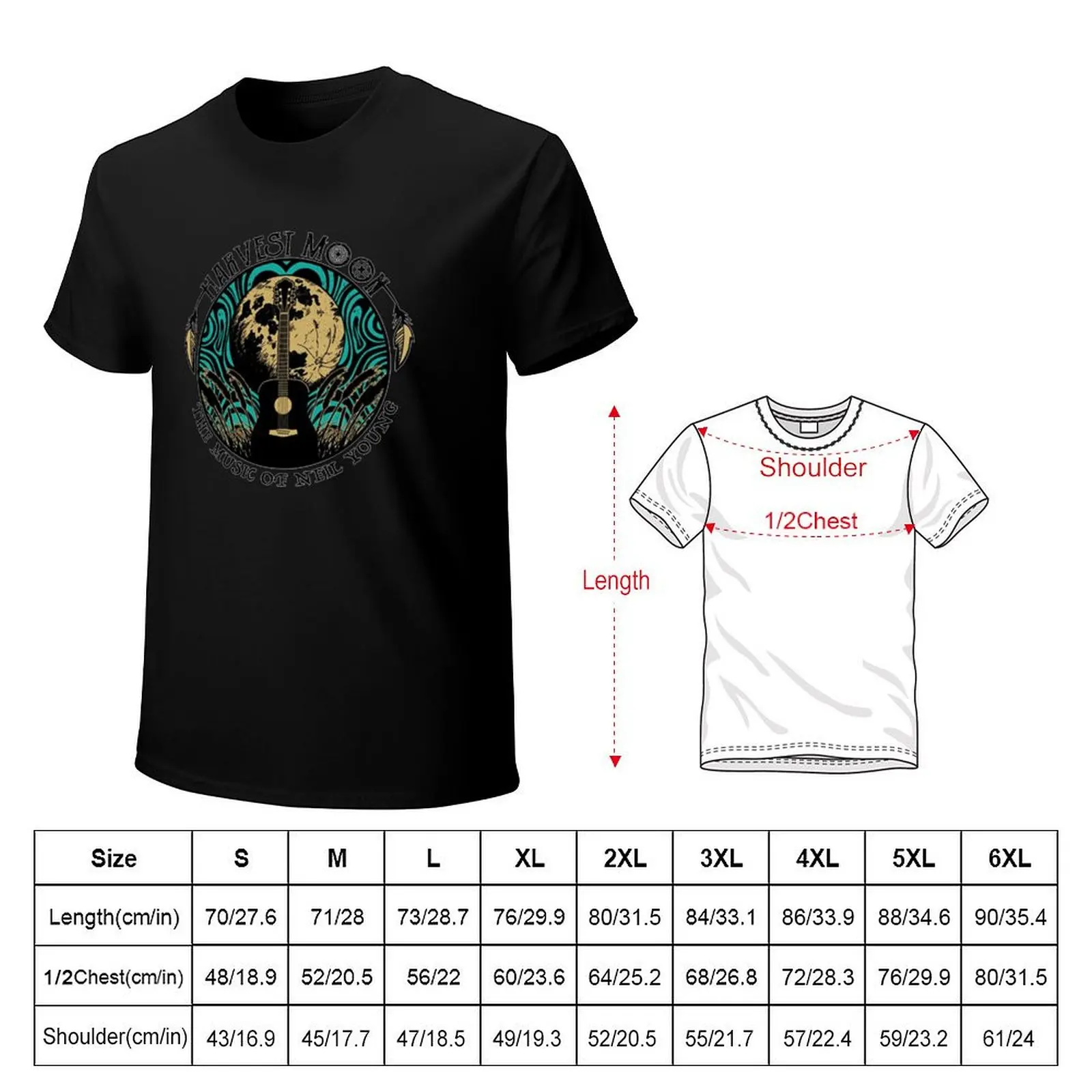 Neil Young Art T-Shirt Casual Loose Fit Summer Tee Shirt
