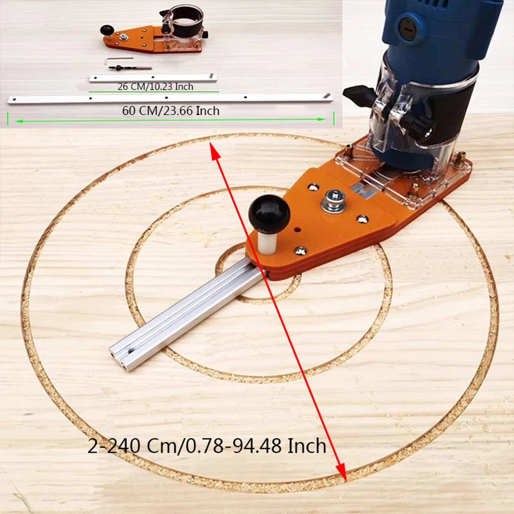 Circle Milling Jigs Woodworking Accessory Precise Workbench Trimmer Guide Board Modified Components Router Plate