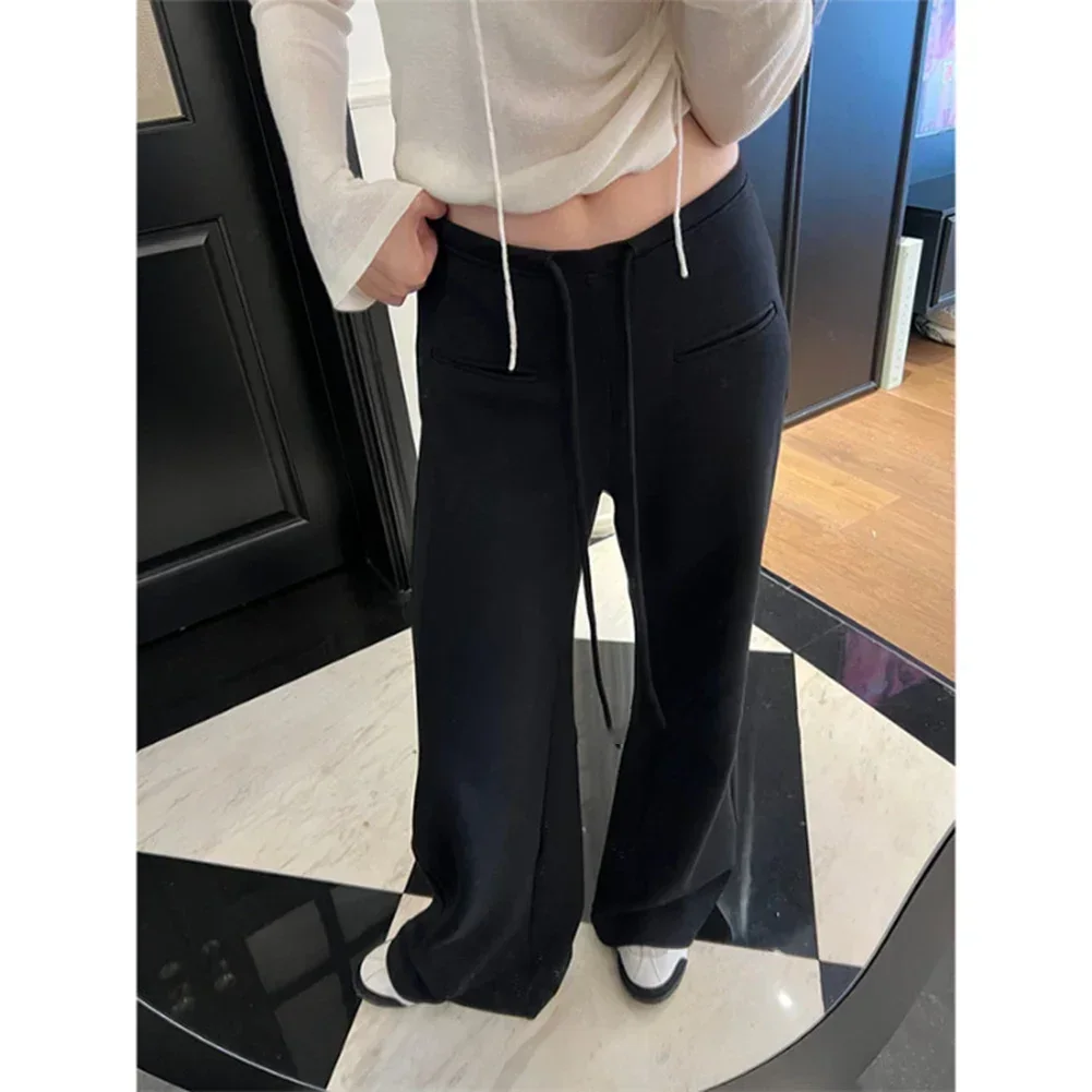 

Comfortable Everyday Wear Trousers Streetwear Straight Slim Trousers Solid Color Pants Suitable For All Seasons