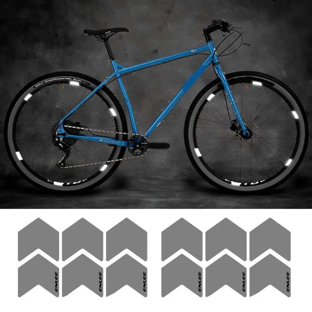 Lightweight Bicycle Reflective Stickers Durable Safety Alert Stylish MTB Bike Wheel Reflector Sticker Bicycle Strips