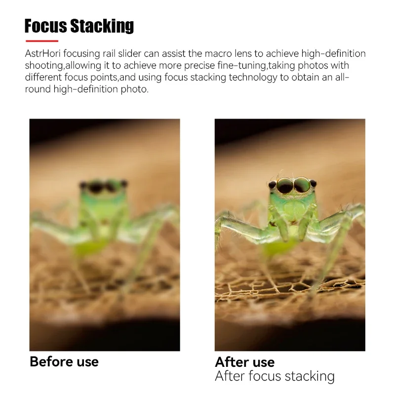 AstrHori-cámaras de 170mm, riel de enfoque Macro, pista deslizante, Dolly de liberación rápida para fotografía Macro