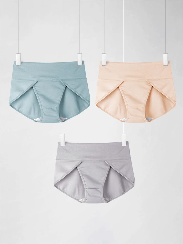 3pc Pure cotton underwear, summer thin women's breathable and skin-friendly women's all-cotton triangular shorts