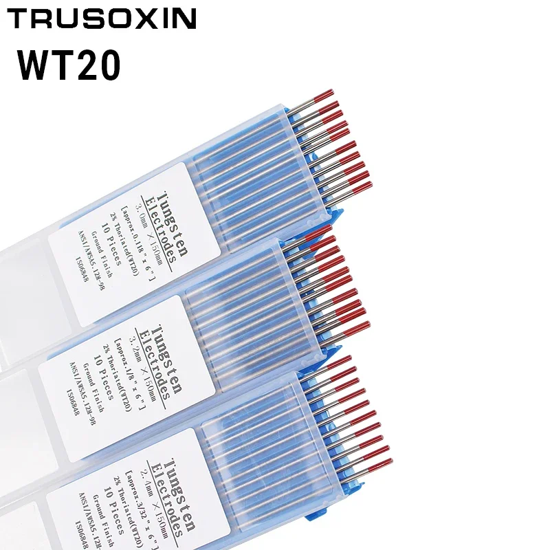 10 pcs Red Color Code 150MM Tungsten Electrode Head Tungsten Rod Needle/Wire for TIG WSME SUPER Welding Machine