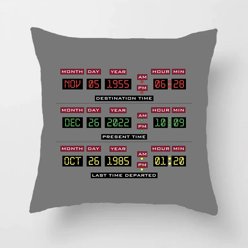 Time Circuits Cushion Cover for Sofa Pillow Case Cover Seat Car Throw Pillowcase For Home Decorative 183