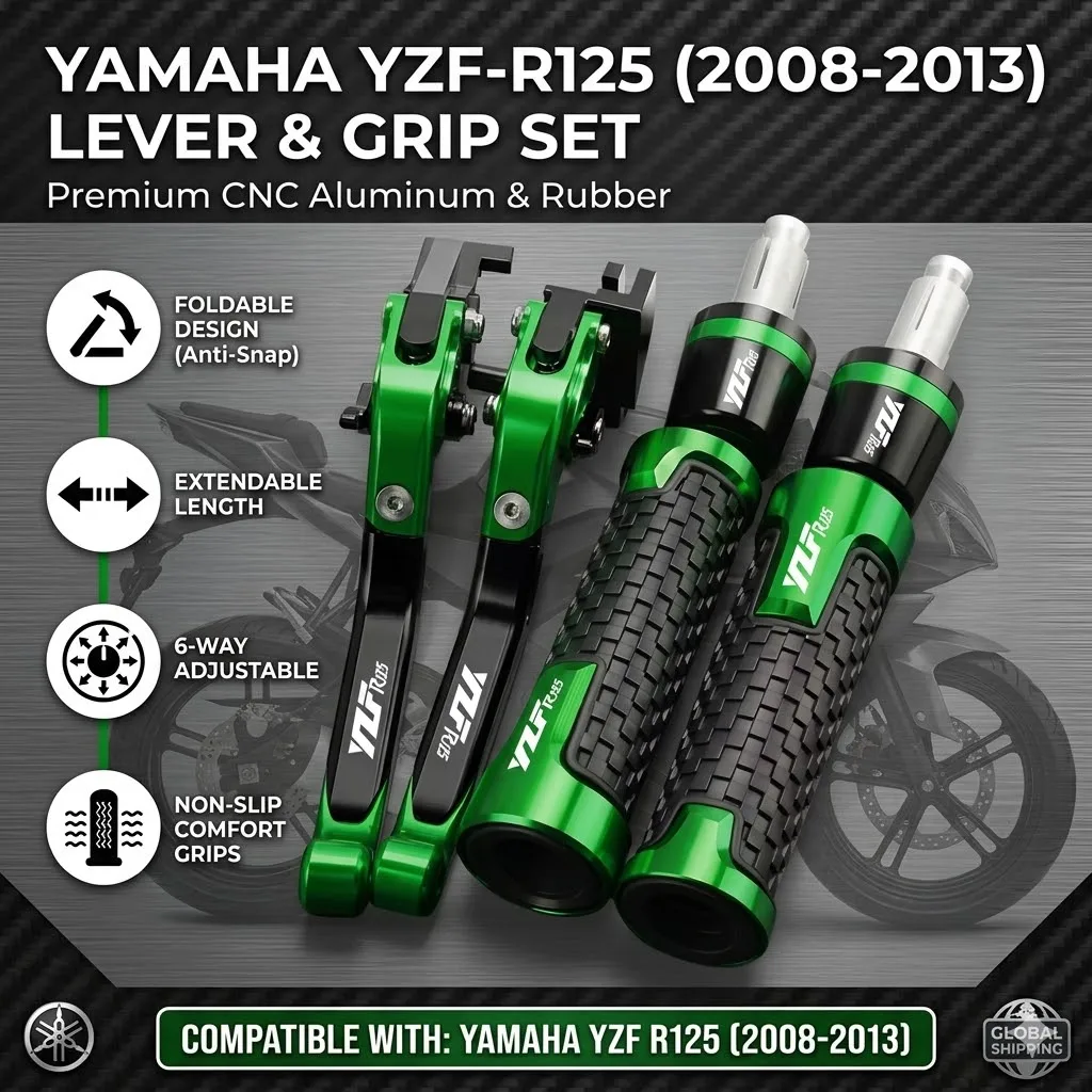 accessori-moto-per-yamaha-yzf-r125-yzfr125-r-125-2013-2012-2011-2010-2009-2008-leve-freno-e-frizione-manopole-e-terminali-manubrio