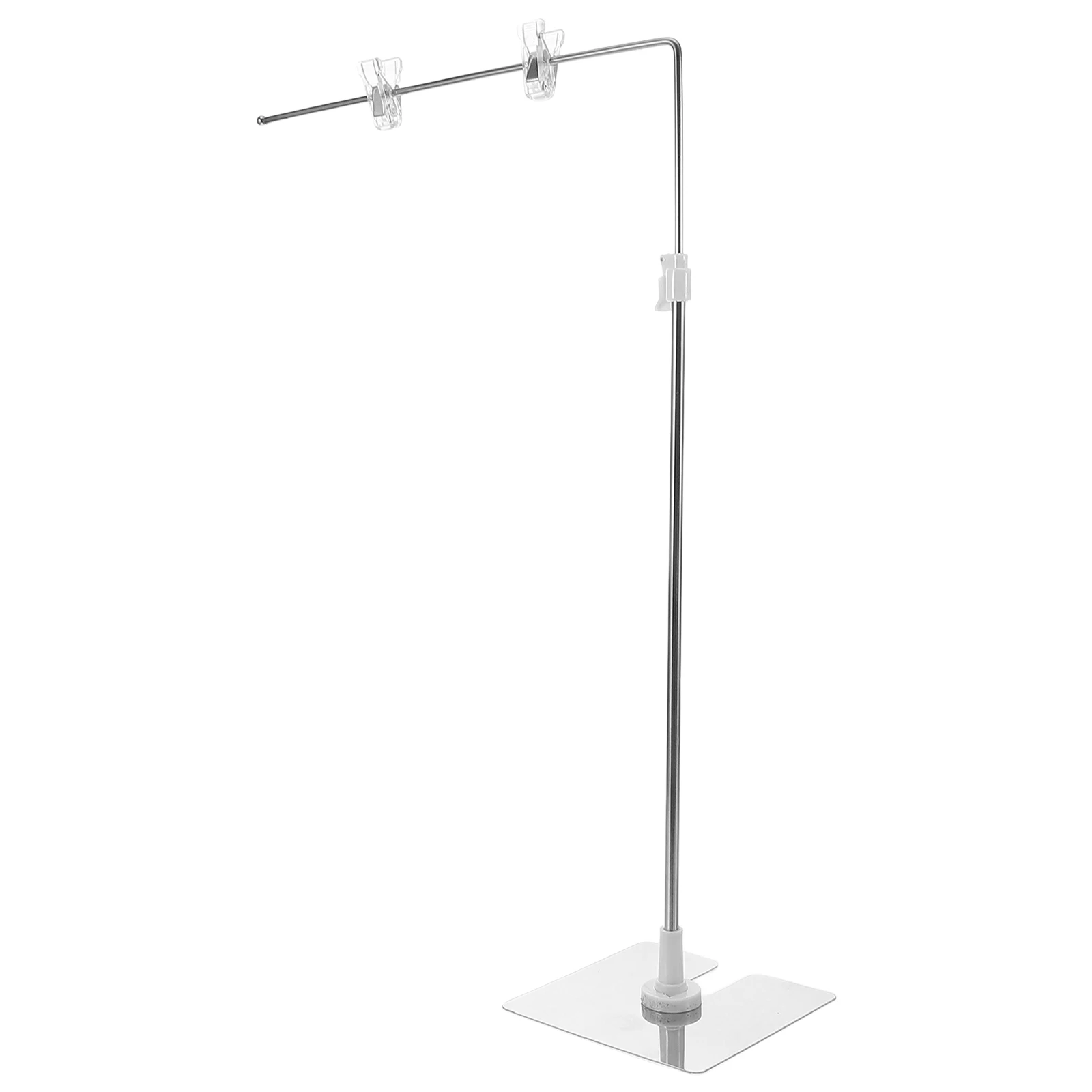 Poster Stand Banner Holder Stainless Steel Display Rack Advertisements Newspapers Adjustable Hanger Desktop Sign Sleek