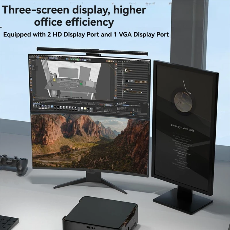 Mini pc 8gb ddr4 512g nvme mini computadores desktop suporte hd 4k display triplo 4k porta hd vga win 11 plugue da ue