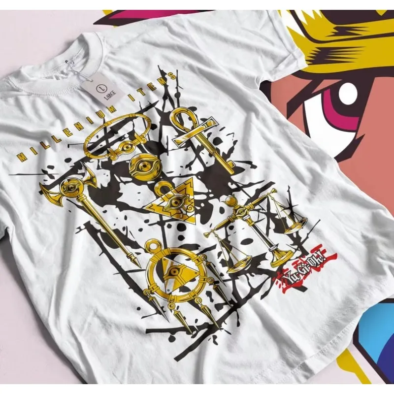 

Trend Summer 2025 Cosplay Neutral Black White Anime Duel King T Shirt Black Unisex Black Shirt All Sizes Graphic T Shirts