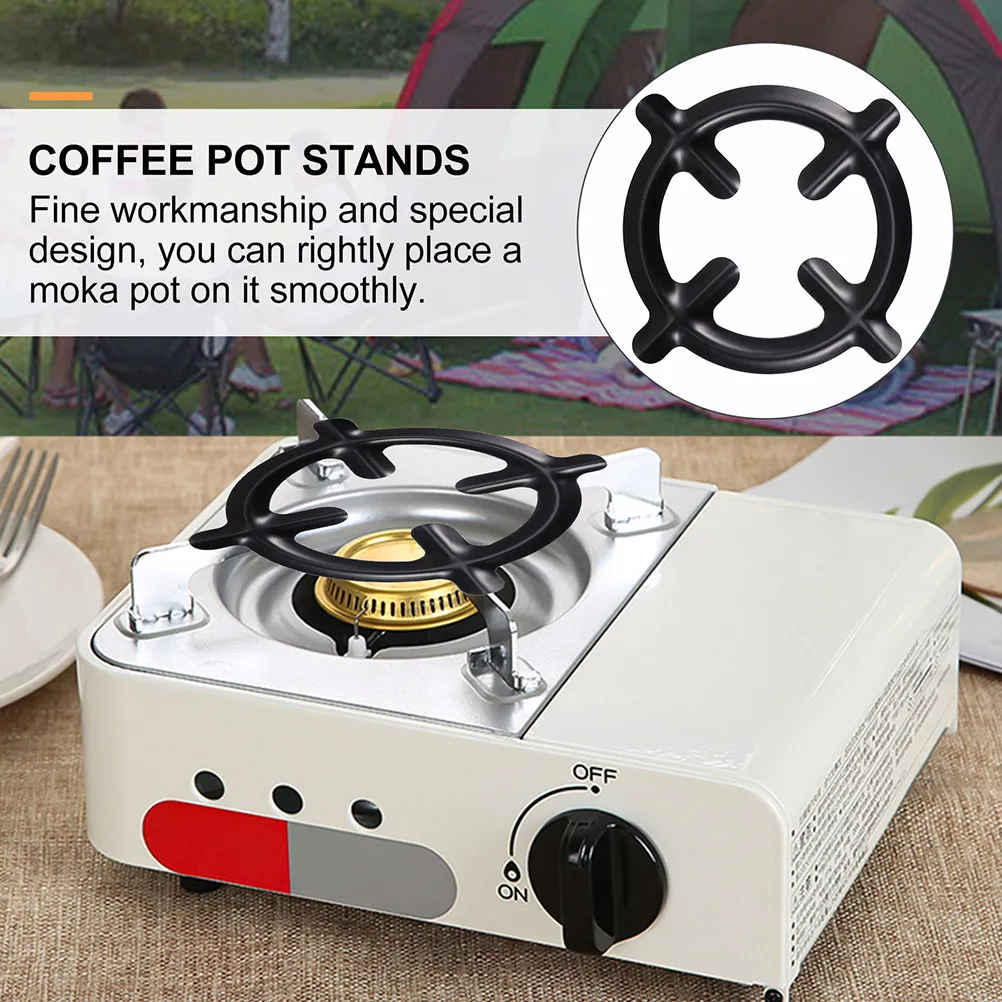 4Pcs Strong Iron Pot Stands Fine Workmanship Gas Ring Reducer Stove Cooker Plates for Coffee Pots Milk Pots Wok Support
