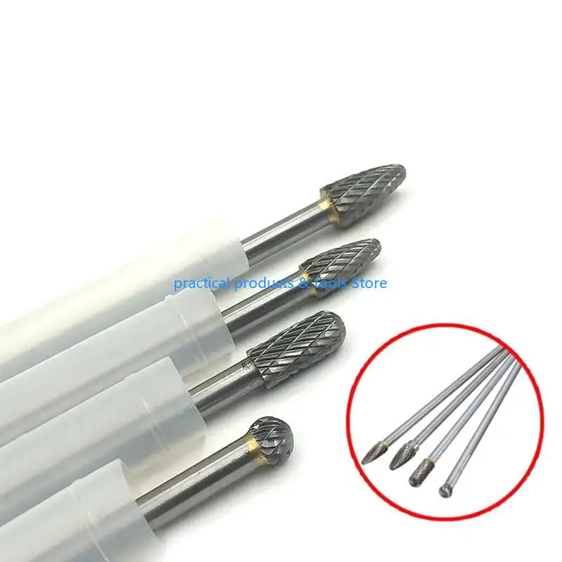 77JB โรตารี่ Burr Set Double Cut File Set Set Fits เครื่องมือโรตารี่