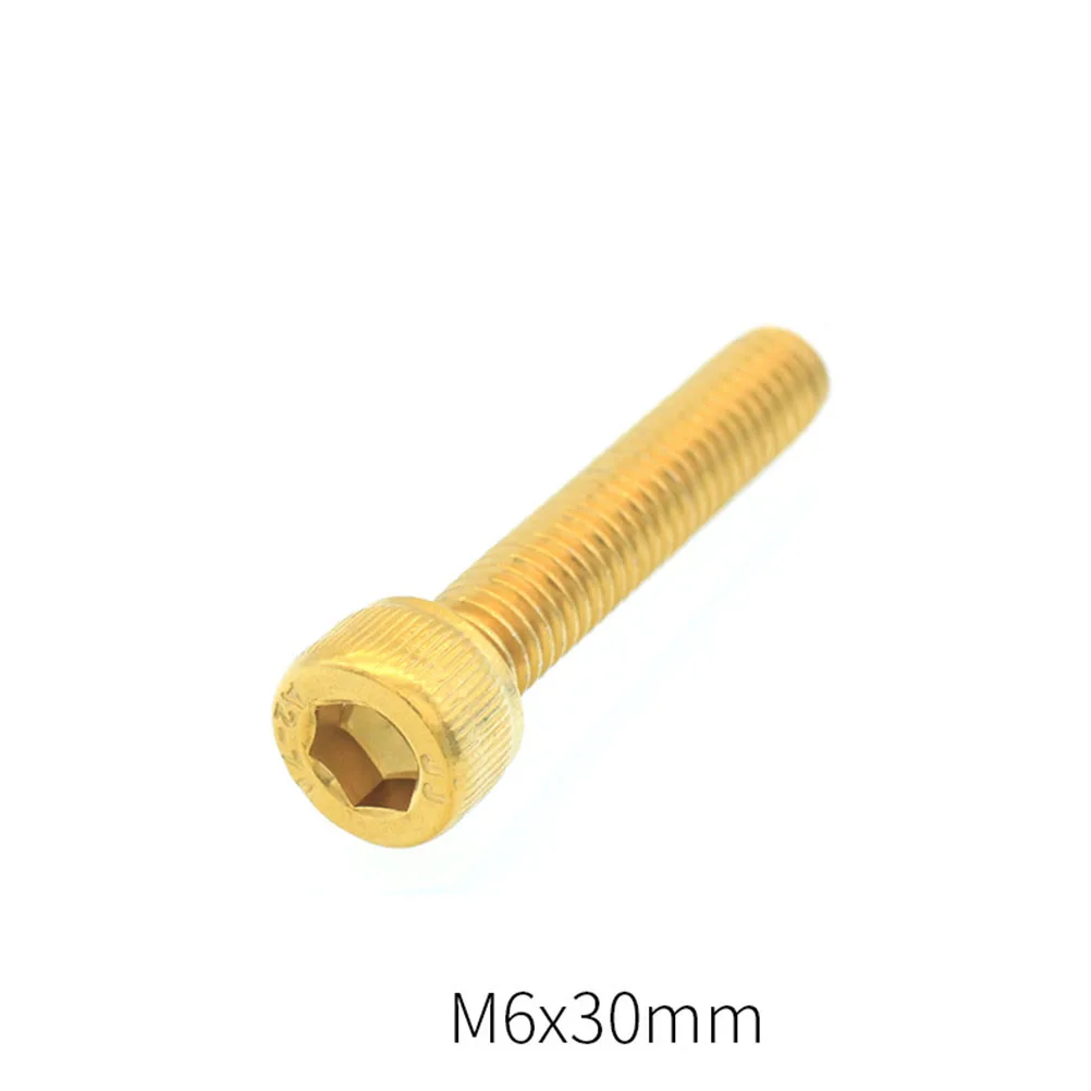 

4pcs Stainless Bike Fork Cap Headset Screw Screw For Road Bike Mountain Road Fixed Gear Durable Lightweight Golden Color