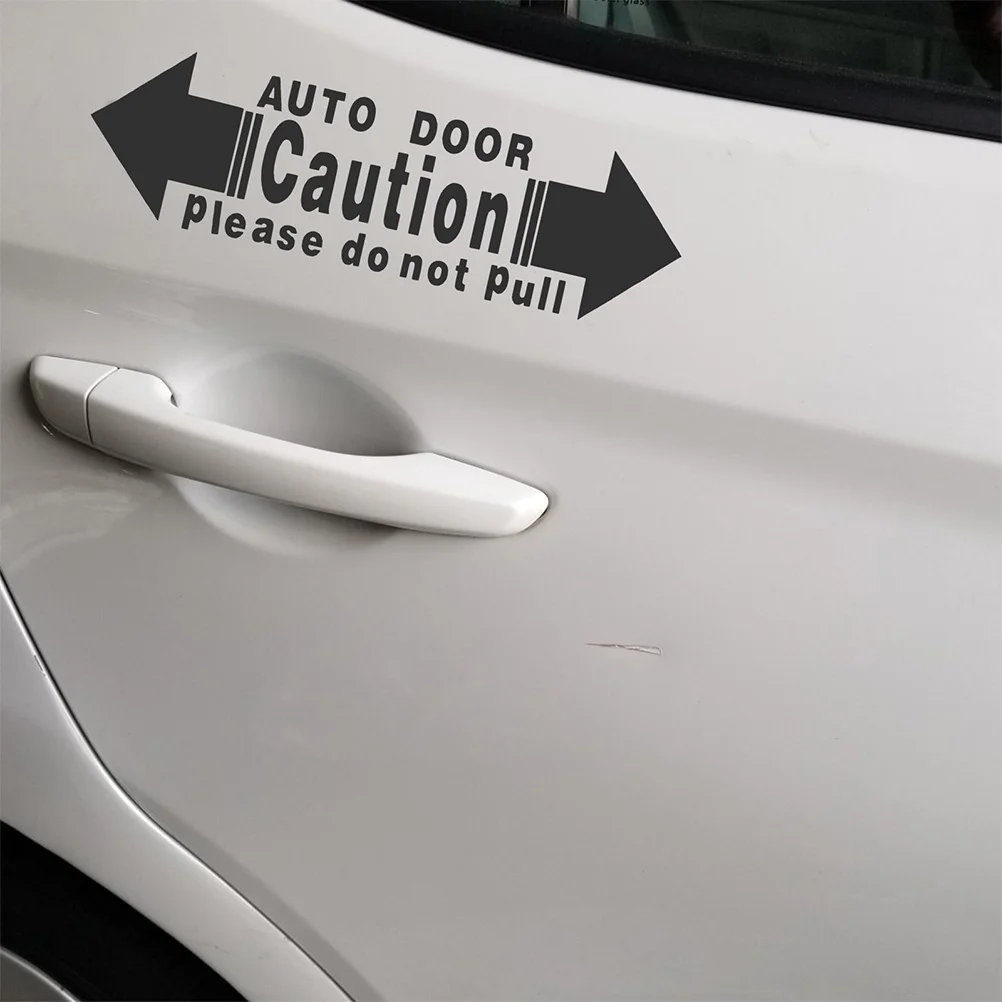 

4pcs Car Door Warning Stickers High Adhesive Automatic Sliding Door Indicator For Vehicle Exterior Minimalist Design Automotive