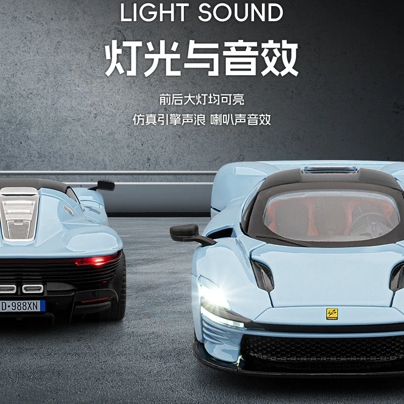 1:32 SP3 Legering Diecast Automodel Speelgoed Simulatie Limousine Trek Geluid Licht Geavanceerd Decoratief Speelgoed voor Jongen