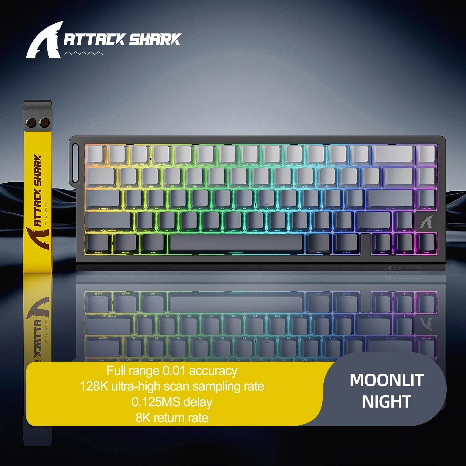 ATTACK SHARK X68HE Magnetic Keyboard Red Wired Mechanical for Pro Gaming 0.01mm Rapid Trigg 8000Hz SOCD/Rs 0.125ms 128K Rate