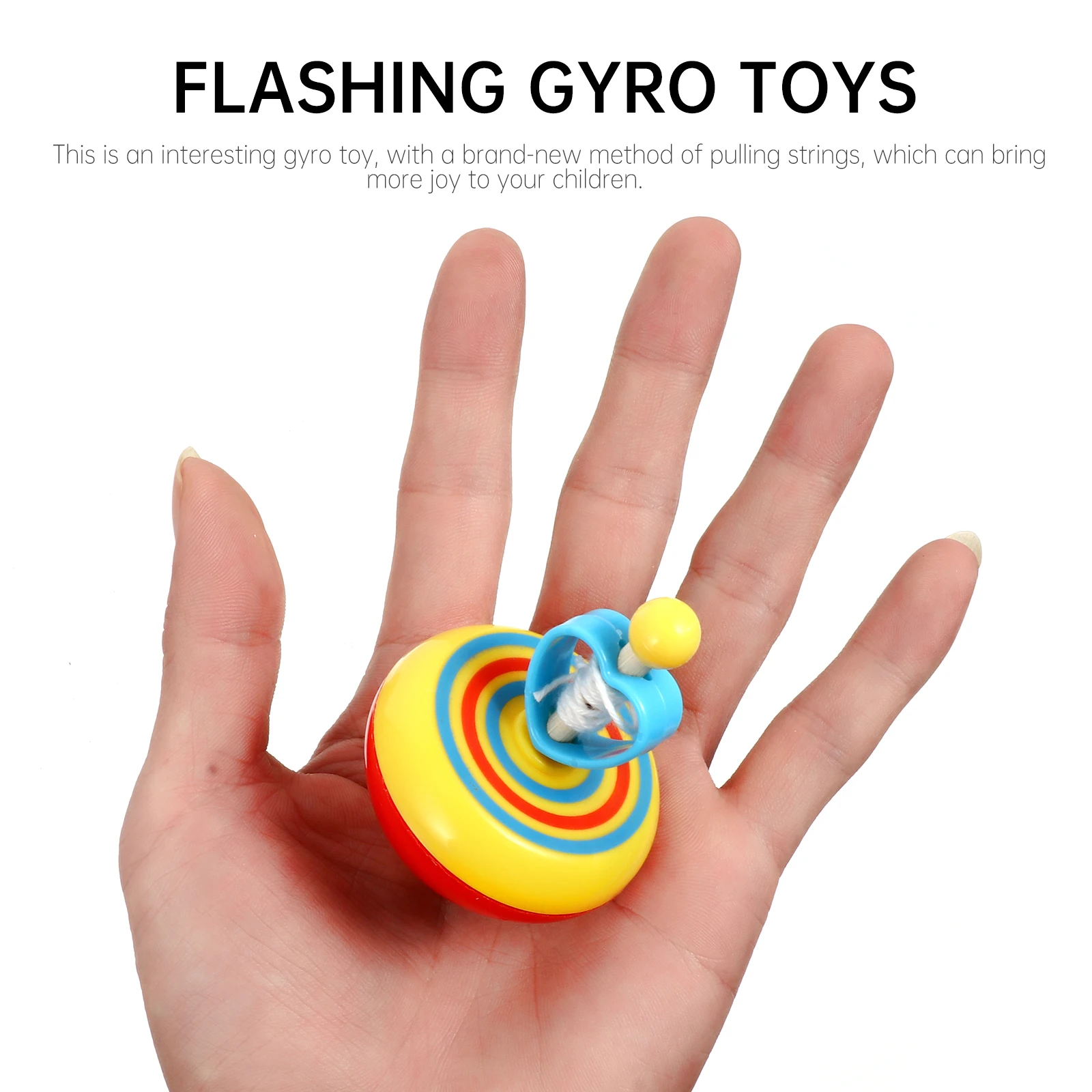 

3 Pcs Luminous -eye Coordination Toys Kids Music Tops Stylish Gyro Wooden Practical
