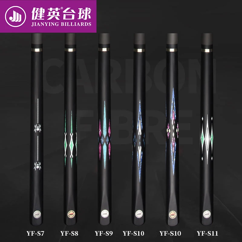 2022 NEW JIAN YING Carbon Fiber Billiard Snooker Cue Stick Carbon Fiber Shaft 10.5mm Tip Size With Snooker Cue Case Set