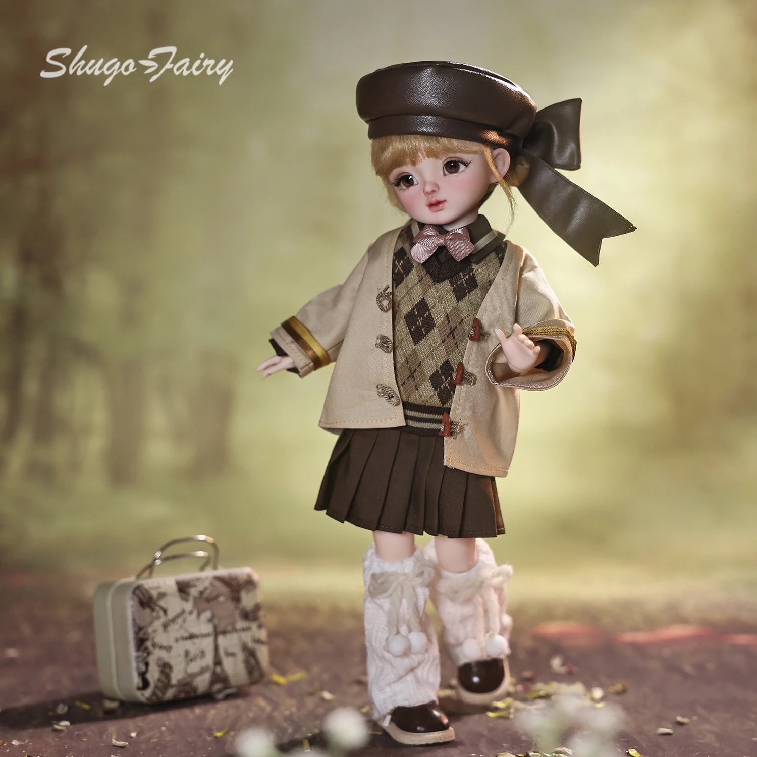 ShugaFairy Yenny 1/6 Bjd Pop Student Preppy Stijl Herfst Retro Leuke Fullset Sphere Joint Bjd Kleding Bjd Fairy Anime Figuren