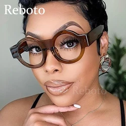 Small Round Clear Lens Glasses For Women Trendy Transparent Computer Eyeglasses Fashion Retro Vintage Optical Spectacle Eyewear