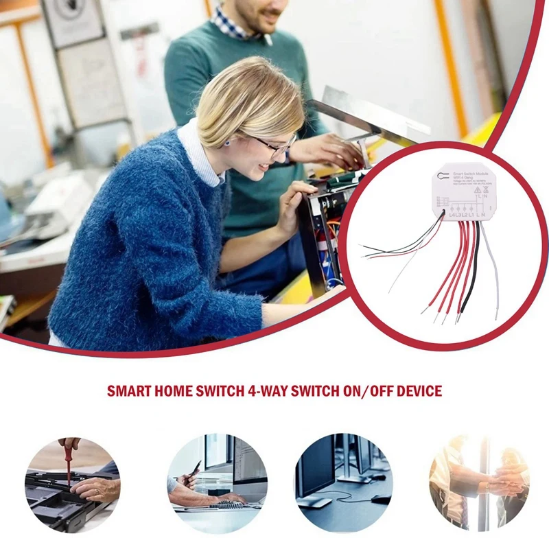 【ساخن】مفتاح إضاءة ذكي صغير يعمل بالواي فاي 4 عصابة 1/2 طريقة وحدة الحياة الذكية/تطبيق Tuya جهاز تحكم عن بعد لاسلكي يعمل مع Alexa Home