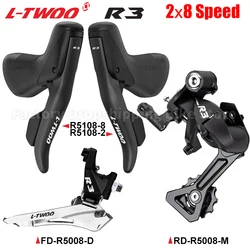 LTWOO Road Bike R3 2x8 Speed Transmission Kits New Mechanical Brake Dual Control Levers Bicycle Parts Compatible Shimano