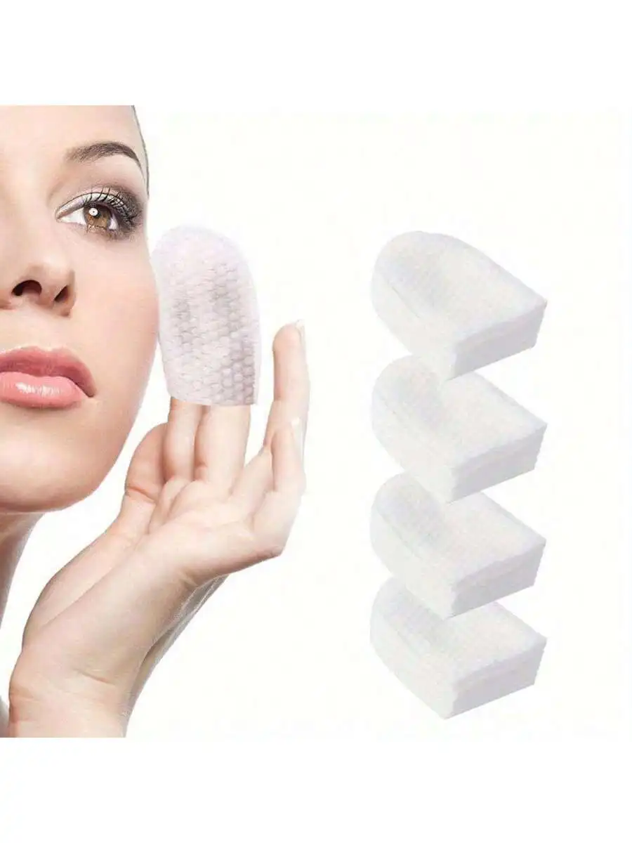 50pcs U-Shaped Cotton Pads For Face Makeup Removal - Soft Makeup Cotton Pads Suitable For Face And Nails Perfect For Removing Ma